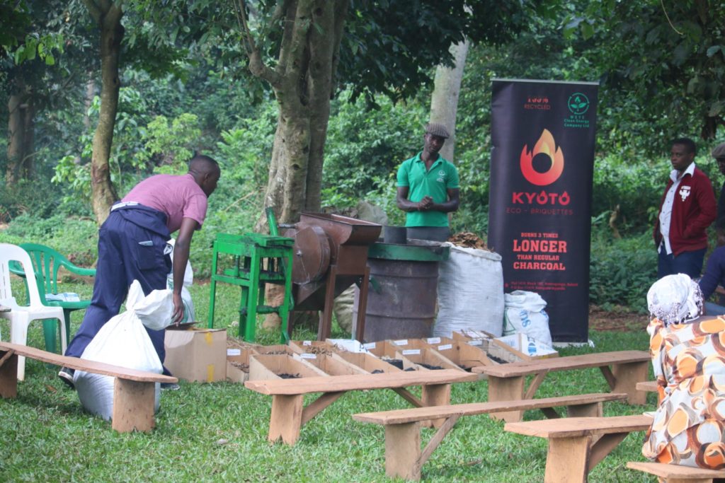 Team setting up training material